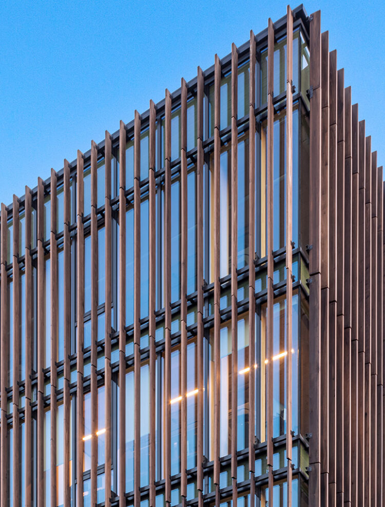 Cambia thermally modified ash facade Cambia thermally modified ash facade