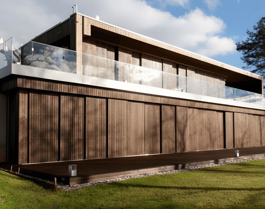 Modern Residential Cladding & Decking project (ThermoWood Millworks)