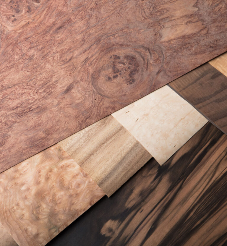 wood veneer stacked on one another