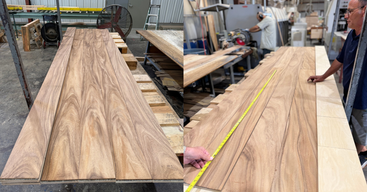 Monkeypod lumber boards