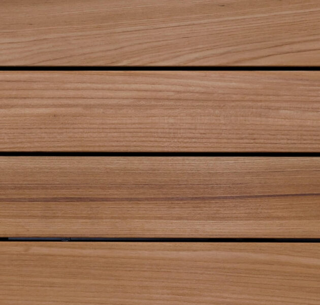 thermally modified Teak garden tiles (ThermoWood Millworks)