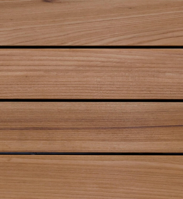 thermally modified Teak garden tiles (ThermoWood Millworks)