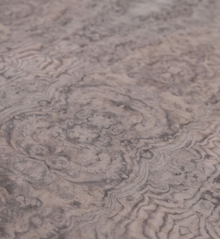 a walnut burl wood veneer sheet zoomed in