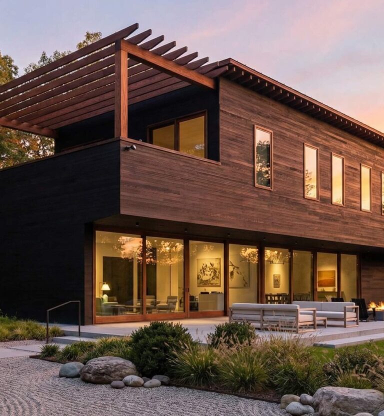 Shou Sugi Ban style thermally modified wood cladding (ThermoWood Millworks)