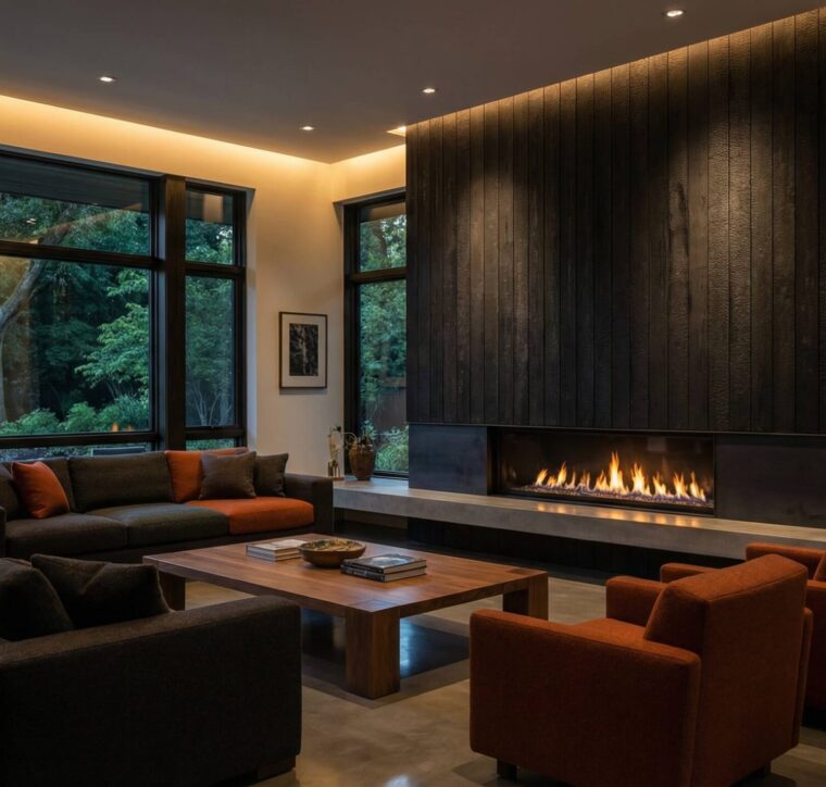 Shou Sugi Ban style thermally modified wood cladding (ThermoWood Millworks)