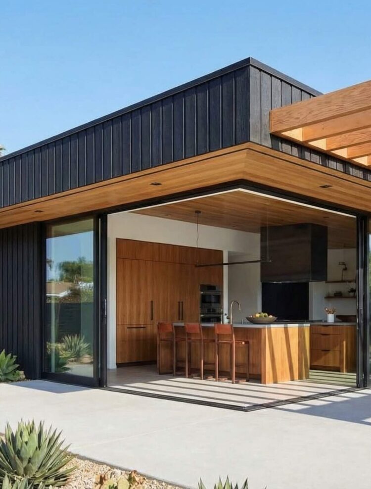 Shou Sugi Ban style thermally modified wood cladding (ThermoWood Millworks) Shou Sugi Ban style thermally modified wood cladding (ThermoWood Millworks)