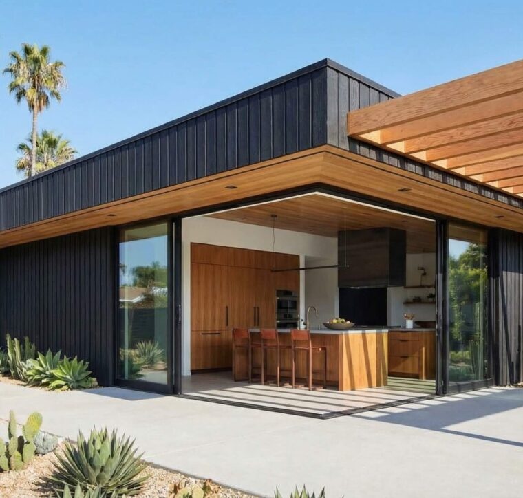 Shou Sugi Ban style thermally modified wood cladding (ThermoWood Millworks)
