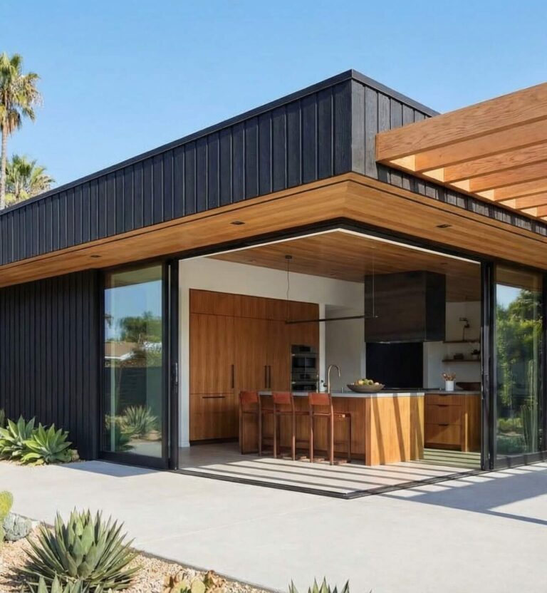 Shou Sugi Ban style thermally modified wood cladding (ThermoWood Millworks)