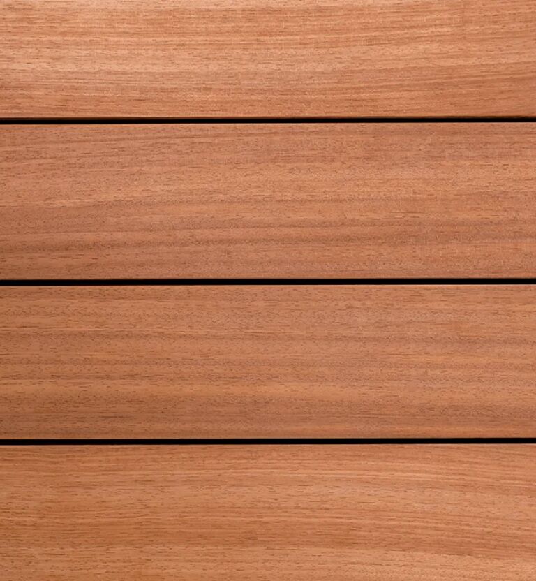 thermally modified Iroko exterior flooring (ThermoWood Millworks)