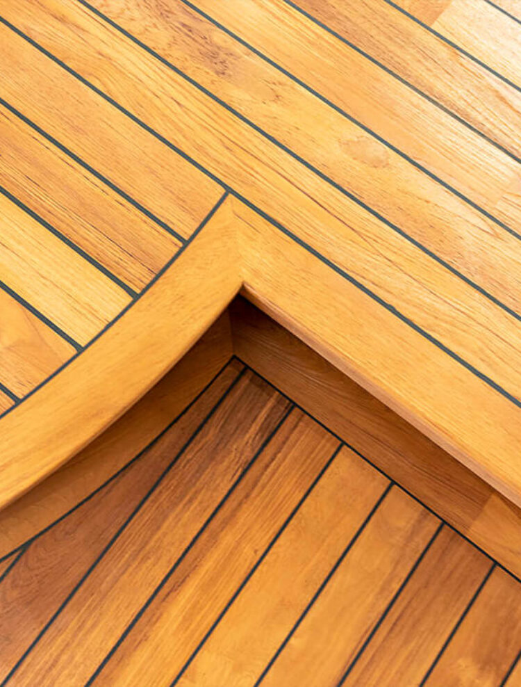 thermally modified Teak garden tiles (ThermoWood Millworks)