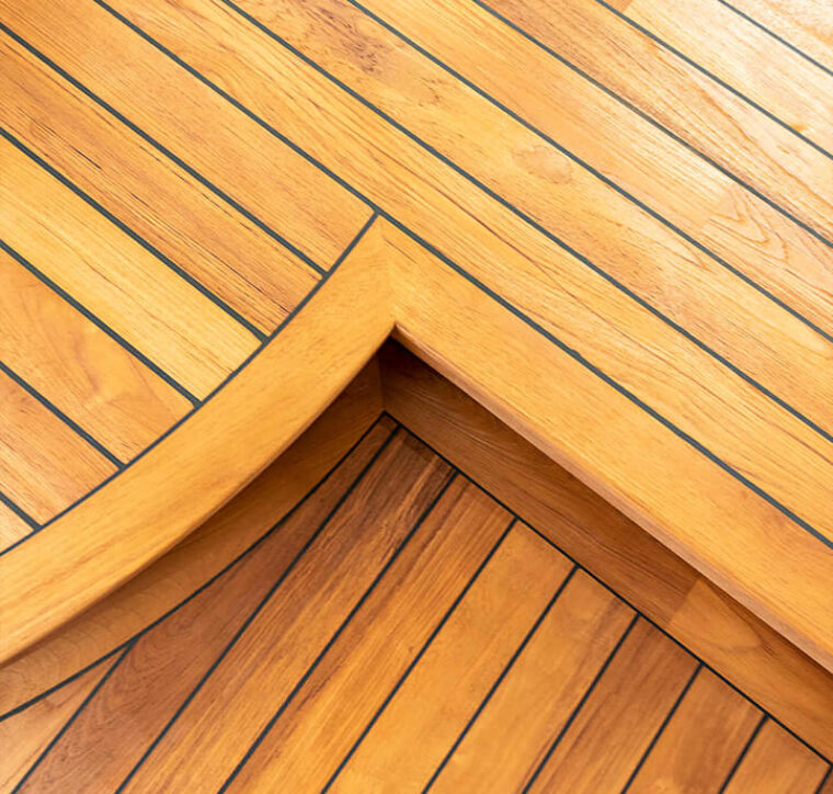 thermally modified Teak garden tiles (ThermoWood Millworks)
