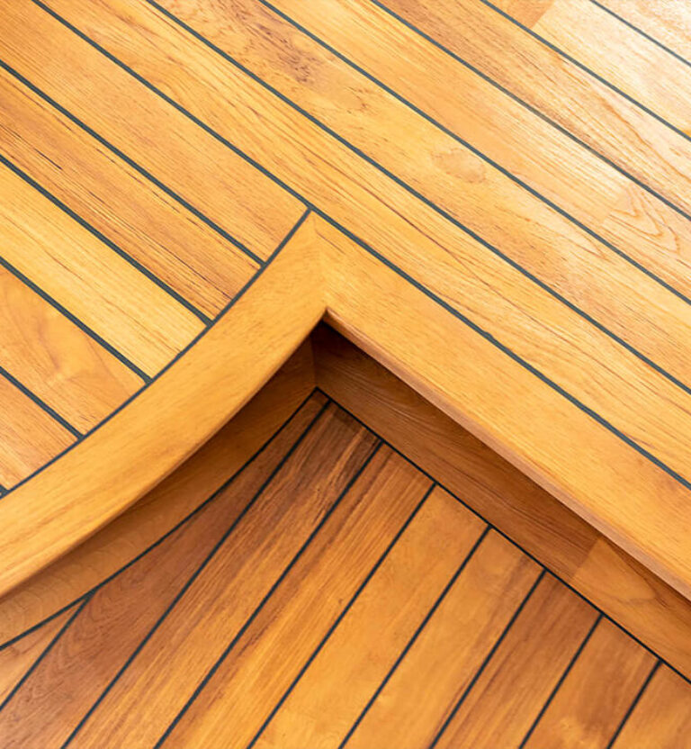 thermally modified Teak garden tiles (ThermoWood Millworks)